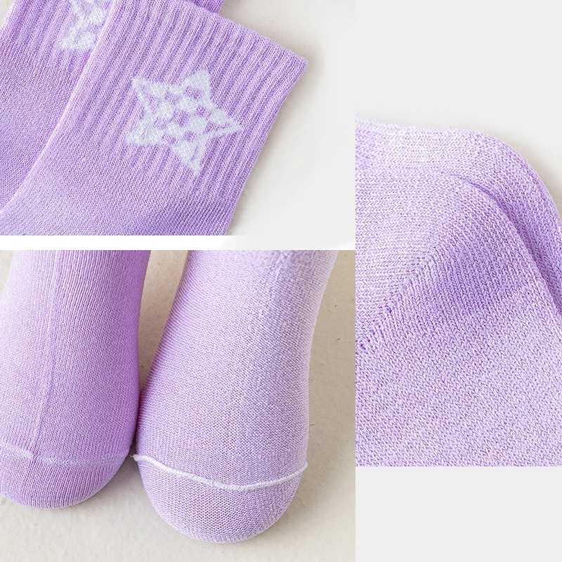 5-Color Mid-high Socks For Girls Aged 1-12 Years Old Autumn Classic Socks Fashionable High-elastic Flat Bottom Love Pattern G251124