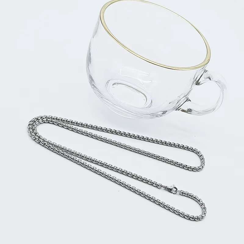 2025 Trendy 316L Stainless Steel Necklace Mens Cuban Link Chain Bijoux En Acier Inoxydable Homme Jewellery Bulk
