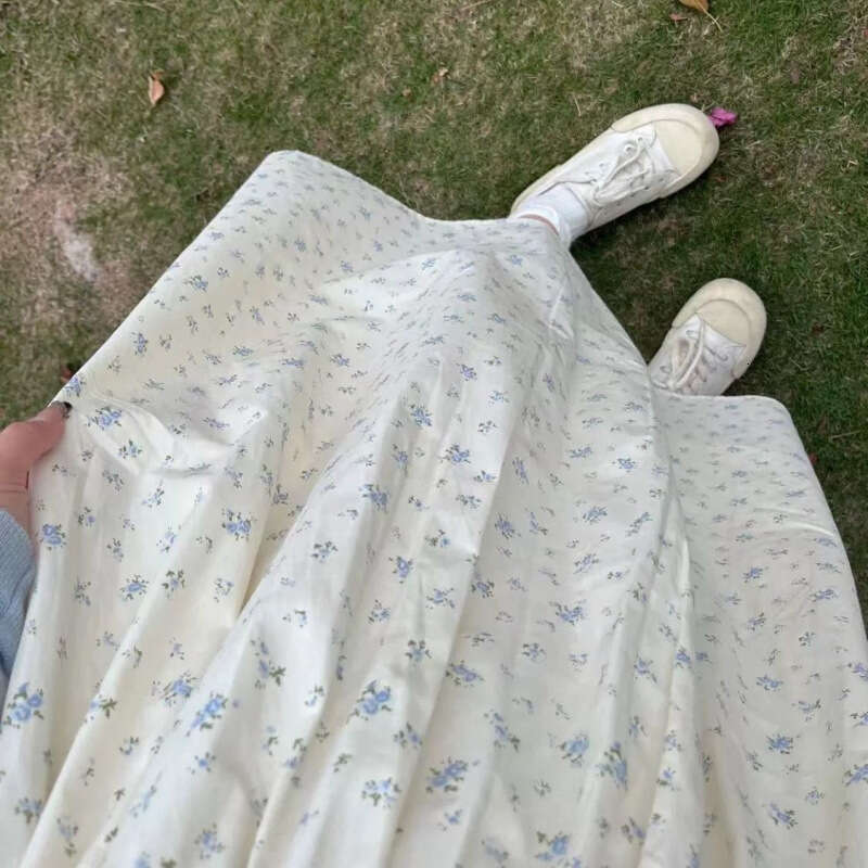 New Korean Forest Style Small Fresh Floral For Summer 2025, Versatile Fashionable, Short And High Waisted A-Line Skirt