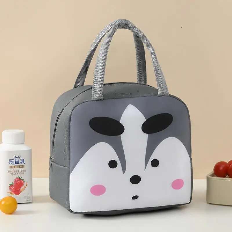 Cartoon Oxford Cloth Lunch Insulated Bento Box Bag, In Hand Rice Camping Fresh-Keeping Ice Bag