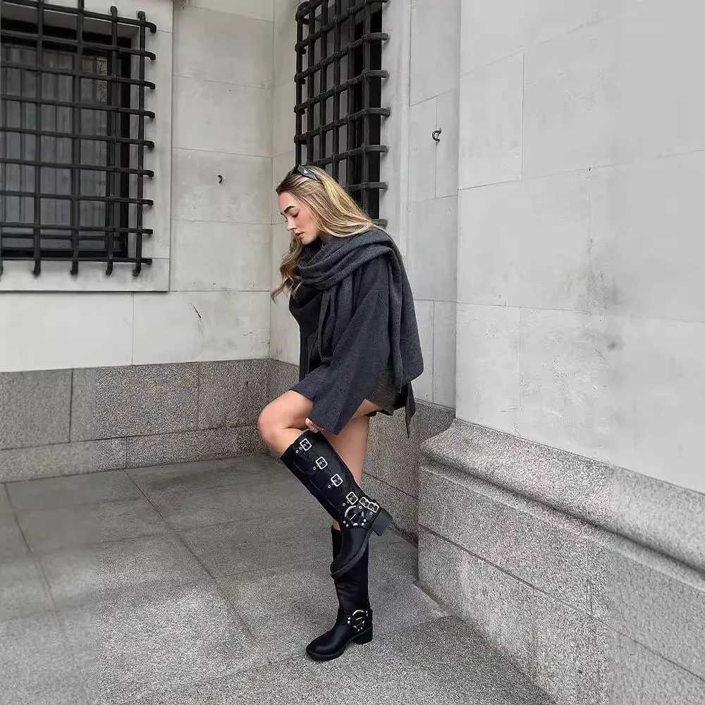 Women Fashion Scarf Decorated Woolen Jacket Casual Solid Long Sleeve Loose Warm Overcoat 2025 Autumn Winter New Lady Chic Coat J251124