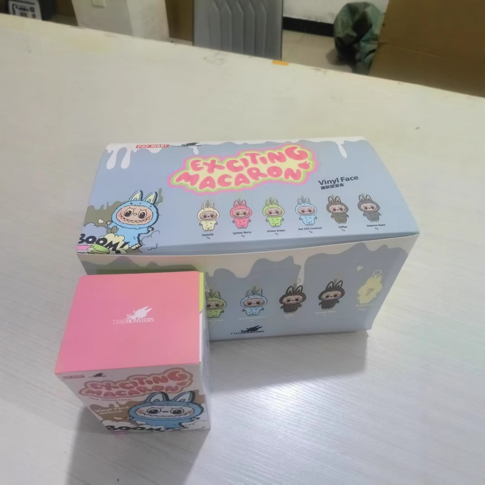 pop mzrt labubu heartbeat macaroon viny face blind box plush doll toy tide play doll