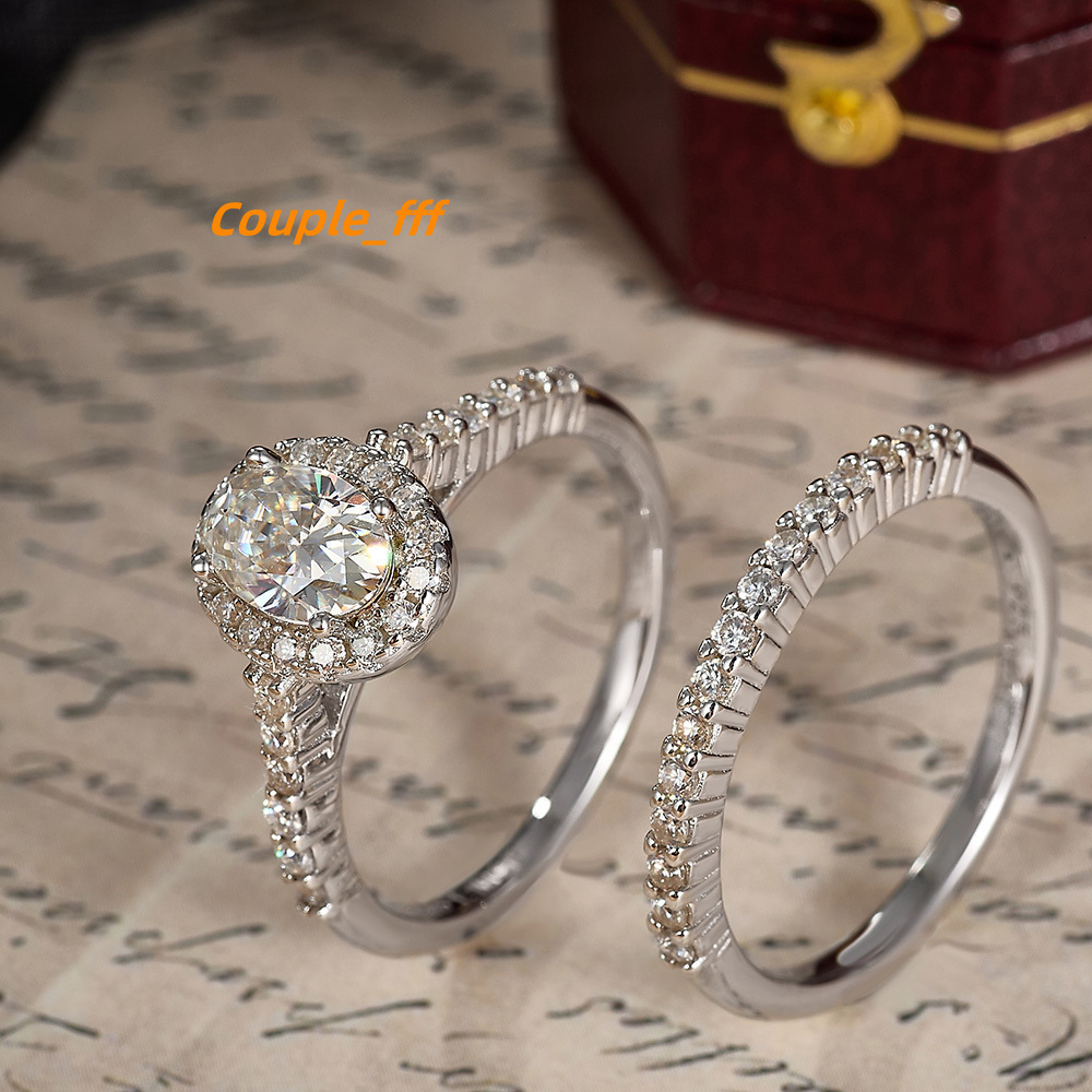 Customized 925 Silver Moissanite Diamond Engagement Ring for Womens Wedding Jewelry