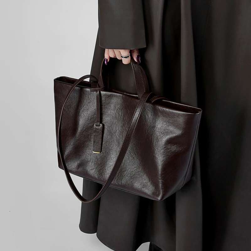 Designer Bag 2025 Burminsa Cowhide Genuine Leather Tote Shoulder Bags For Women 2025 Designer Large Capacity Commuter Work Ladies Handbags Luxury Bag