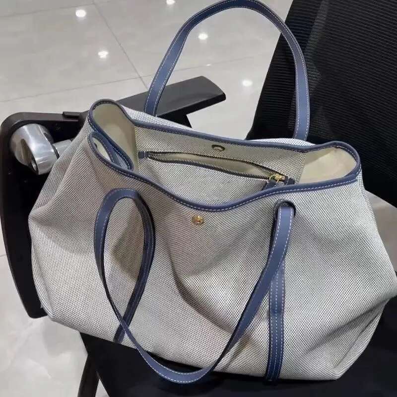 Canvas Designer Handbags Large Capacity Shoulder Bag 2025 Summer New Fashion Bags for Women Bolda Transversal Feminina