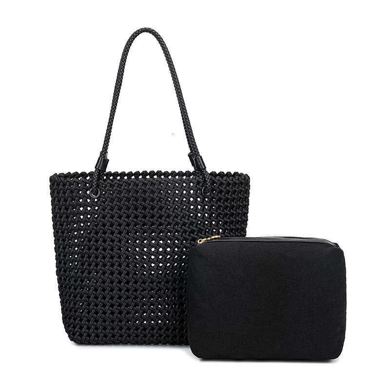 2024 New Trendy Shoulder Windmill Knot Carving Empty Hand Bucket Large Capacity Mother and Child Underarm Bag