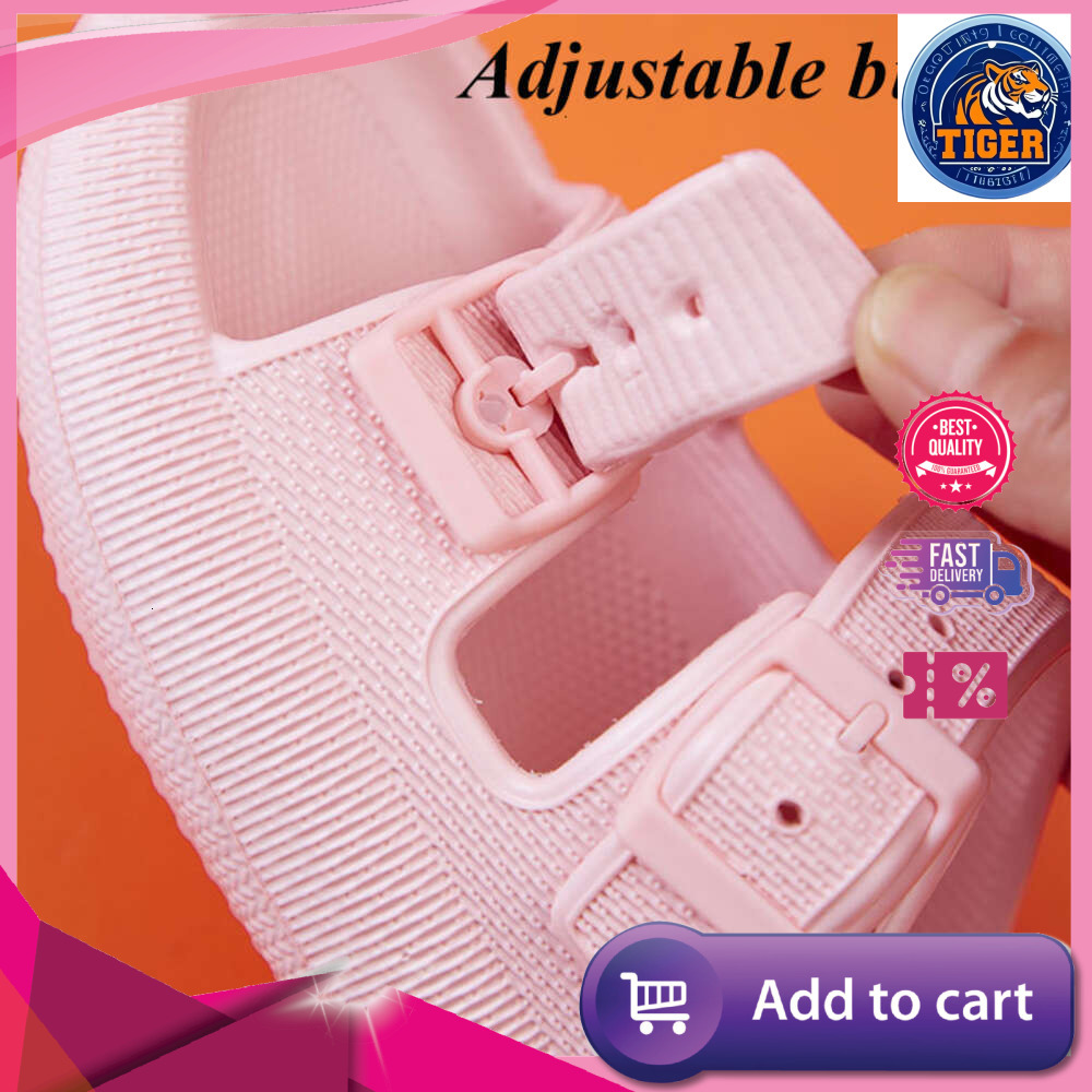 Ddmytiger Females Thick Platform Cloud Slippers Women Fashion Buckle Soft Sole Pillow Slides Sandals Woman Summer Beach Non Slip Flip Flops Synonyms S