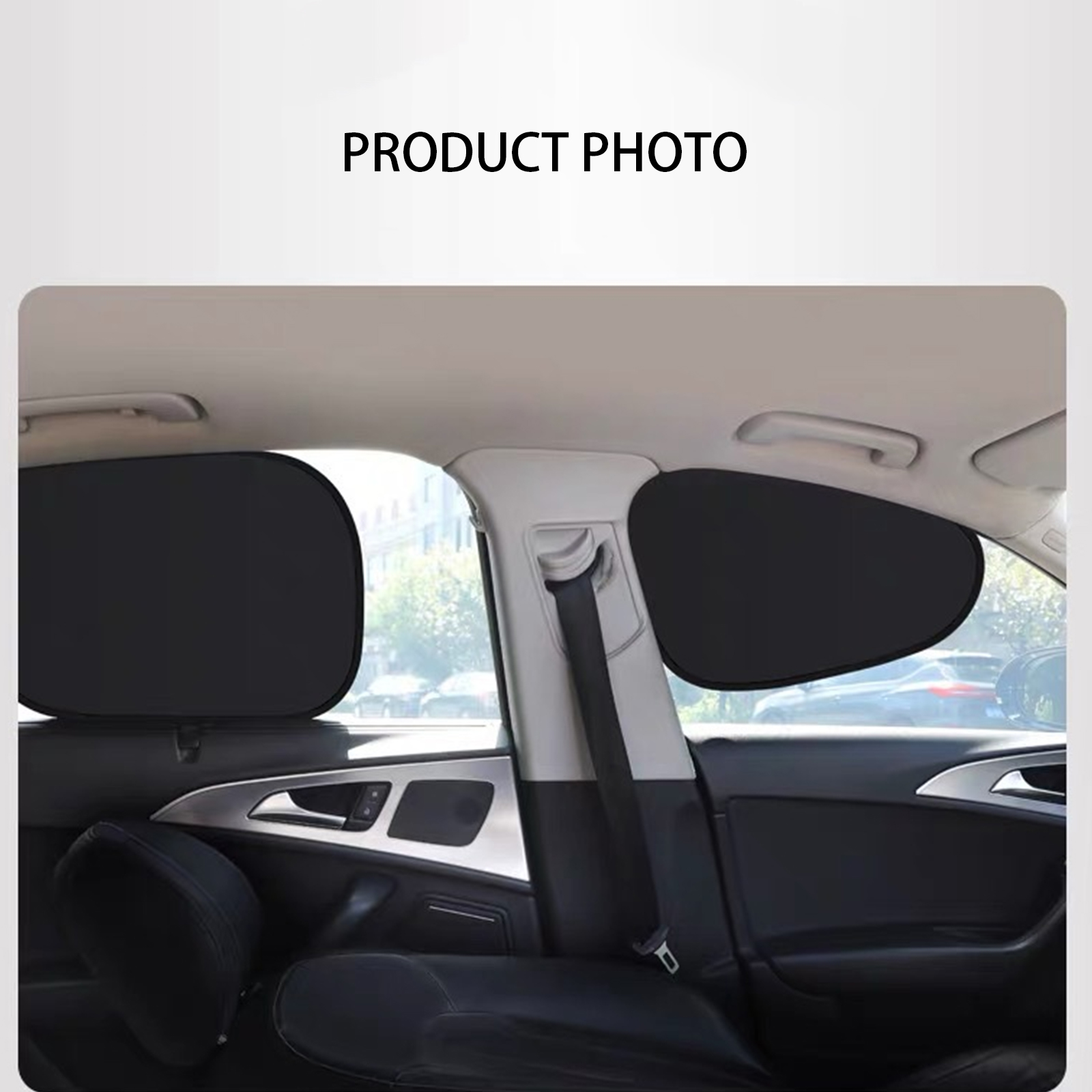 4pcs Static Cling Car Side Window Sunshades - UV Rays & Privacy Protector, Reusable & Washable Side Window Shades for Most Cars, SUVs, Trucks