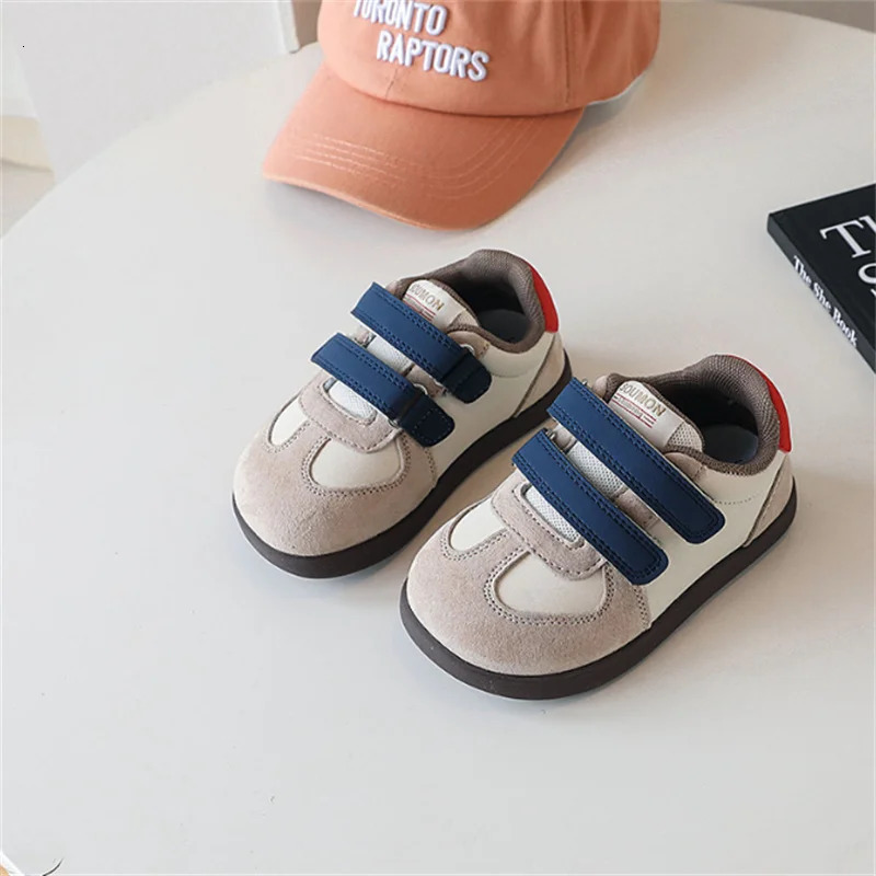 2025 Autumn Children Leather Breathable Kids Casual Shoes Non-slip Fashion Toddler Girls Boys Sneakers EU 22-30 H260130