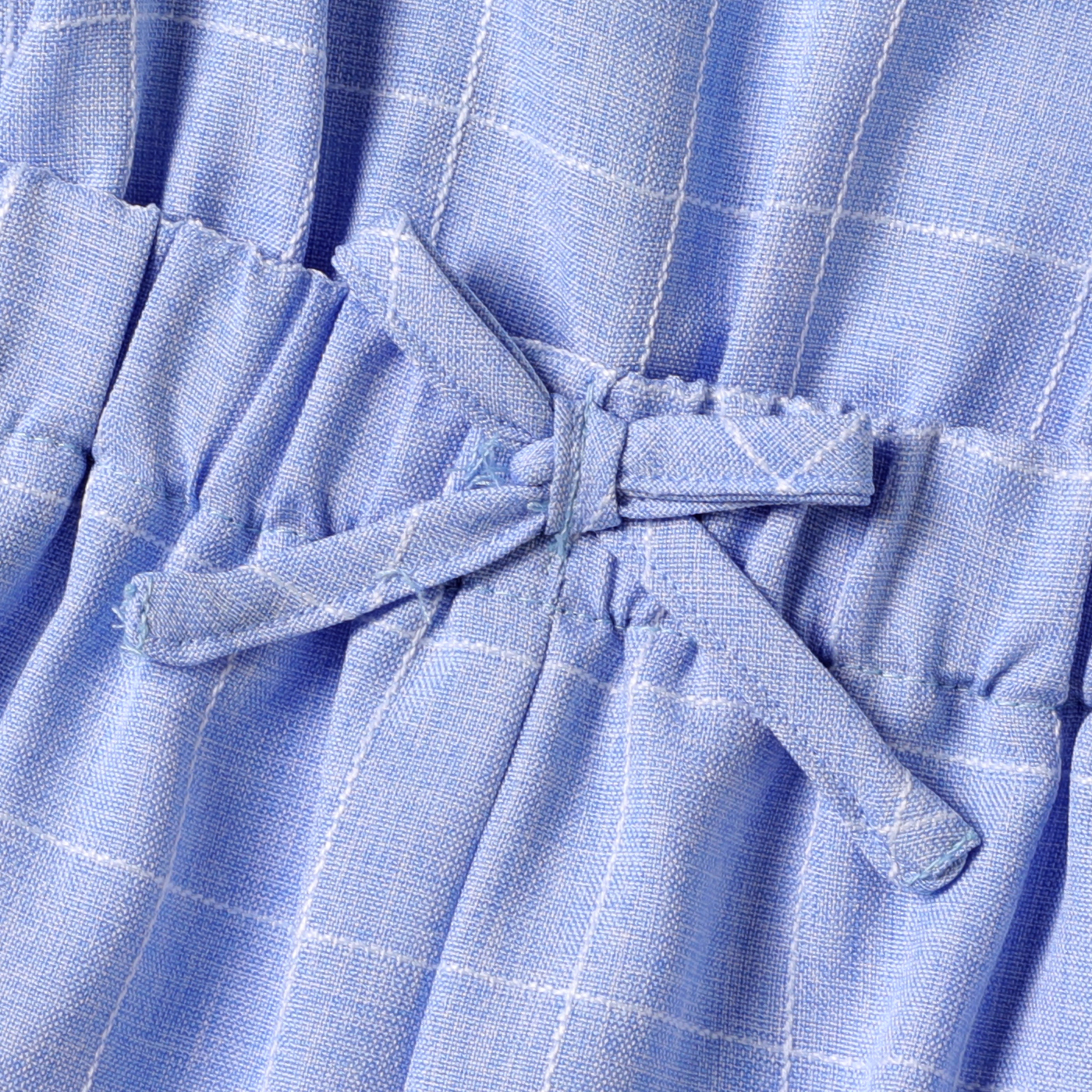 PatPat Kid Girl Blue Plaid Slip Rompers 6-12Y