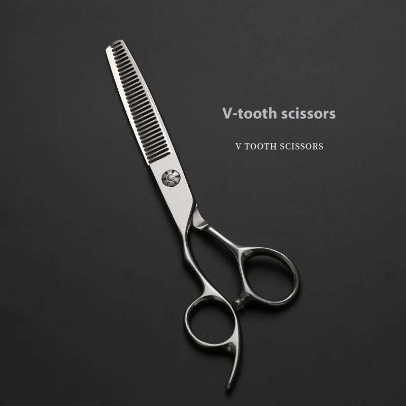 6.0Inch Japan440C Left-Handed Hairdressing Scissors Straight Snips Thinning Shear Barber Shop Hair Stylist Professional Haircut Suit