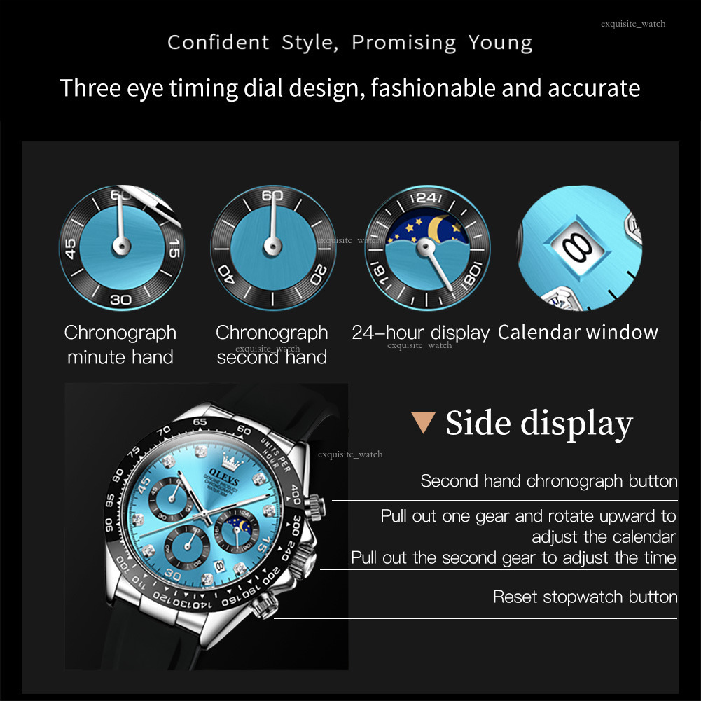 OLEVS Luxury Outdoor Watches With Multi-functional Chronographs Quartz Watches Luminous Men's Watches Designer Watches Free Delivery And Wholesal