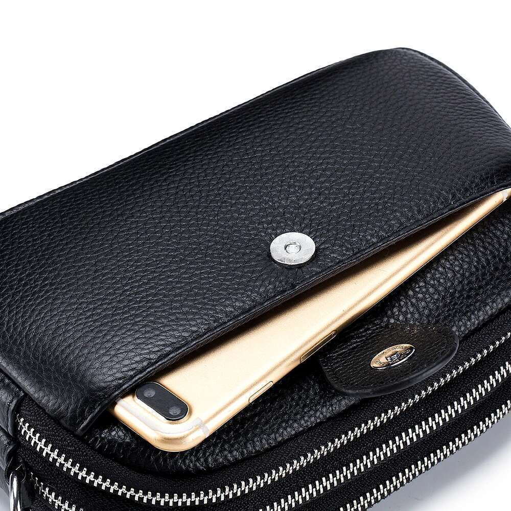 Designer Bag Real Leather Women Fashion Shoulder Bag Mini Cross Messenger Bags Female Small Purse Three Zipper Pockets Design Handbag