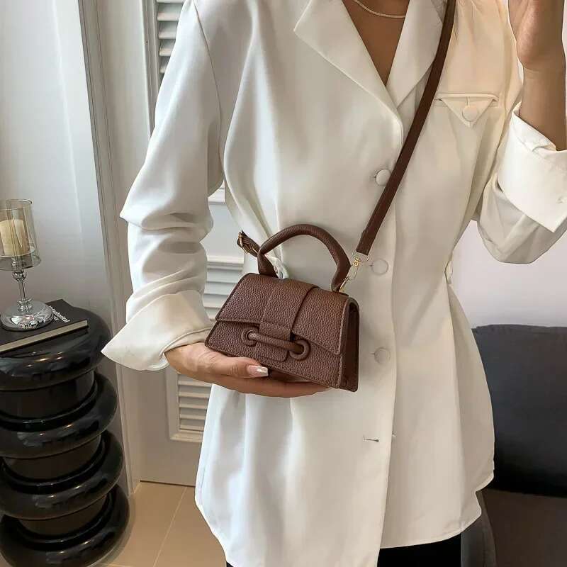 Trend Bags Womens Solid Advanced Crossbody Shoulder Clutch Bag Fashion Mini Purse Shopping Cosmetic Storage Handbag
