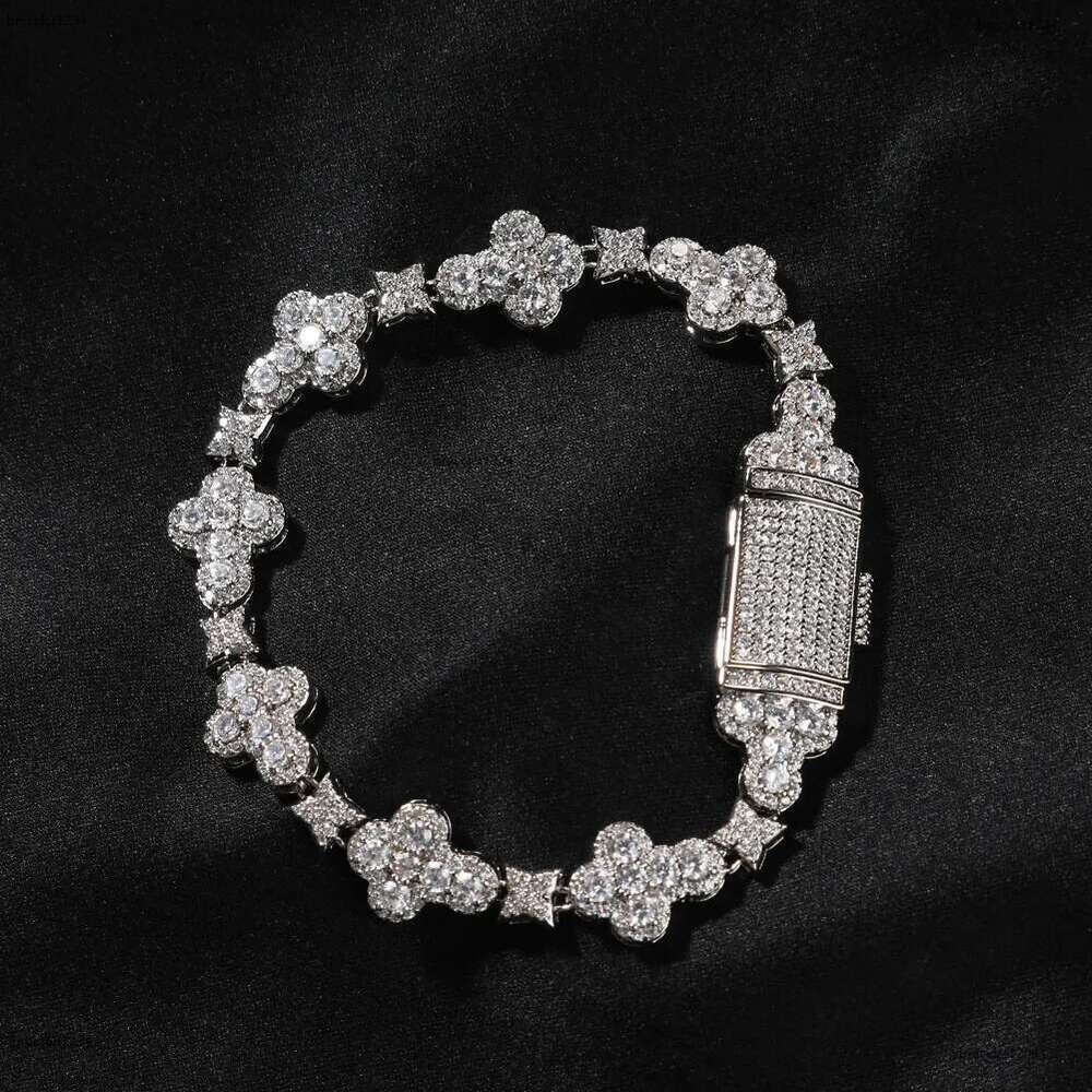 10mm Hip Hop Cross wer k Chain Bracelets 5A CZ Real Gold plated Jewelry