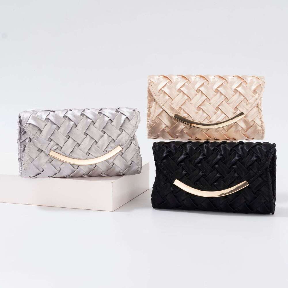 Dinner Bag New Champagne Color Versatile Dress Evening Package Exquisite Pleated Bridal Handbag Cheongsam Bag KQ