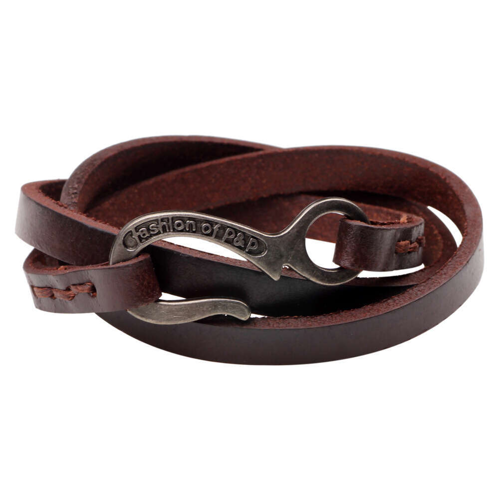 Japanese Korean personalized hooks, multi-layer bracelets, trendy accessories men and women, multi loop leather rope bracelets for couples