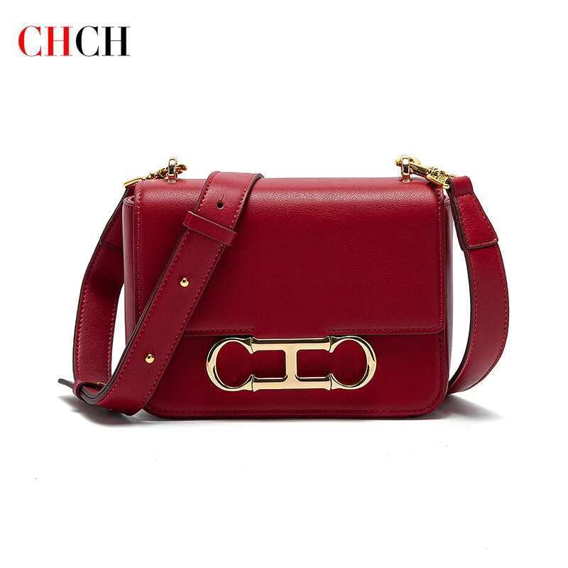 CHCH Crossbody 2025 New Synthetic Leather Red Business Women's Bag Magnetic Flip Cover