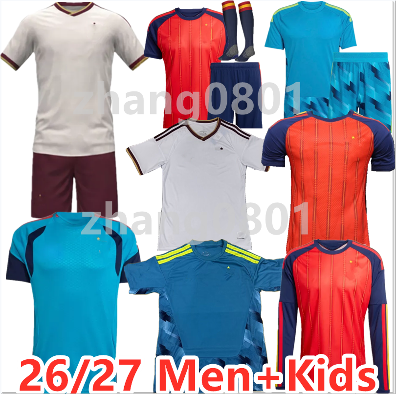 LAMINE YAMAL 2026 2027 SpainS Soccer Jerseys long sleeves 26 27 Home Away training suit ZUBIMENDI FERMIN ALEXIA OLMO uniform men's and children's set football shirt