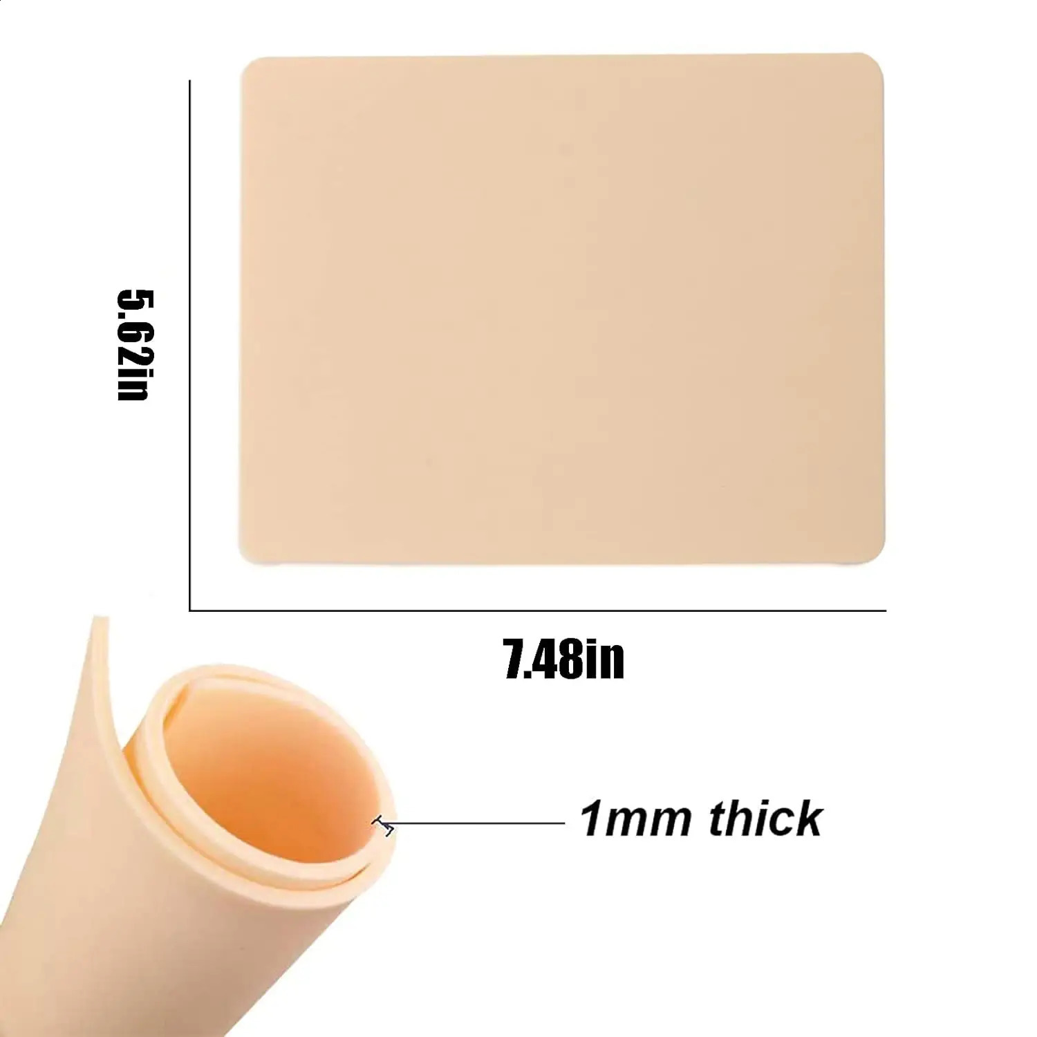 1/3/5pcs Tattoo Blank Practice Skin Eyebrow Soft Silicone Permanent Makeup Double Synthetic Leather Tattoo Fake Skin Accessories 250422