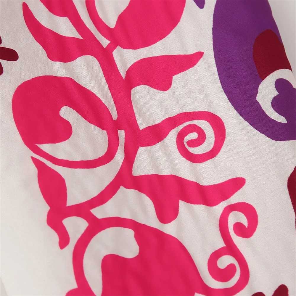 Autumn New Style European and American Style Loose Pocket Decoration Printed Cotton Jacket J251124