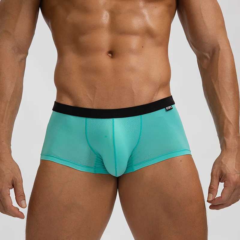 New Arrival Thin seamless mens boxer ice silk mens underwear quick drying boxer shorts underwear mens luxurious sexy U-shaped raised pocket underwear 