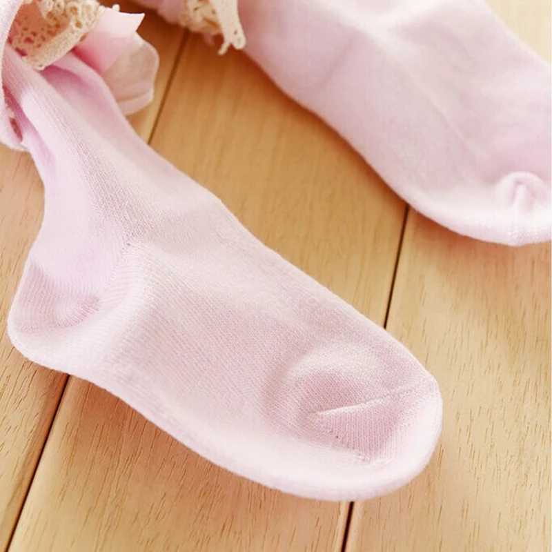 Lawadka 1-5Years Kid Girls Socks Childrens Knee High Socks with Lace Baby Leg Warmers Cotton Princess Style Autumn Winter 2024 G251124
