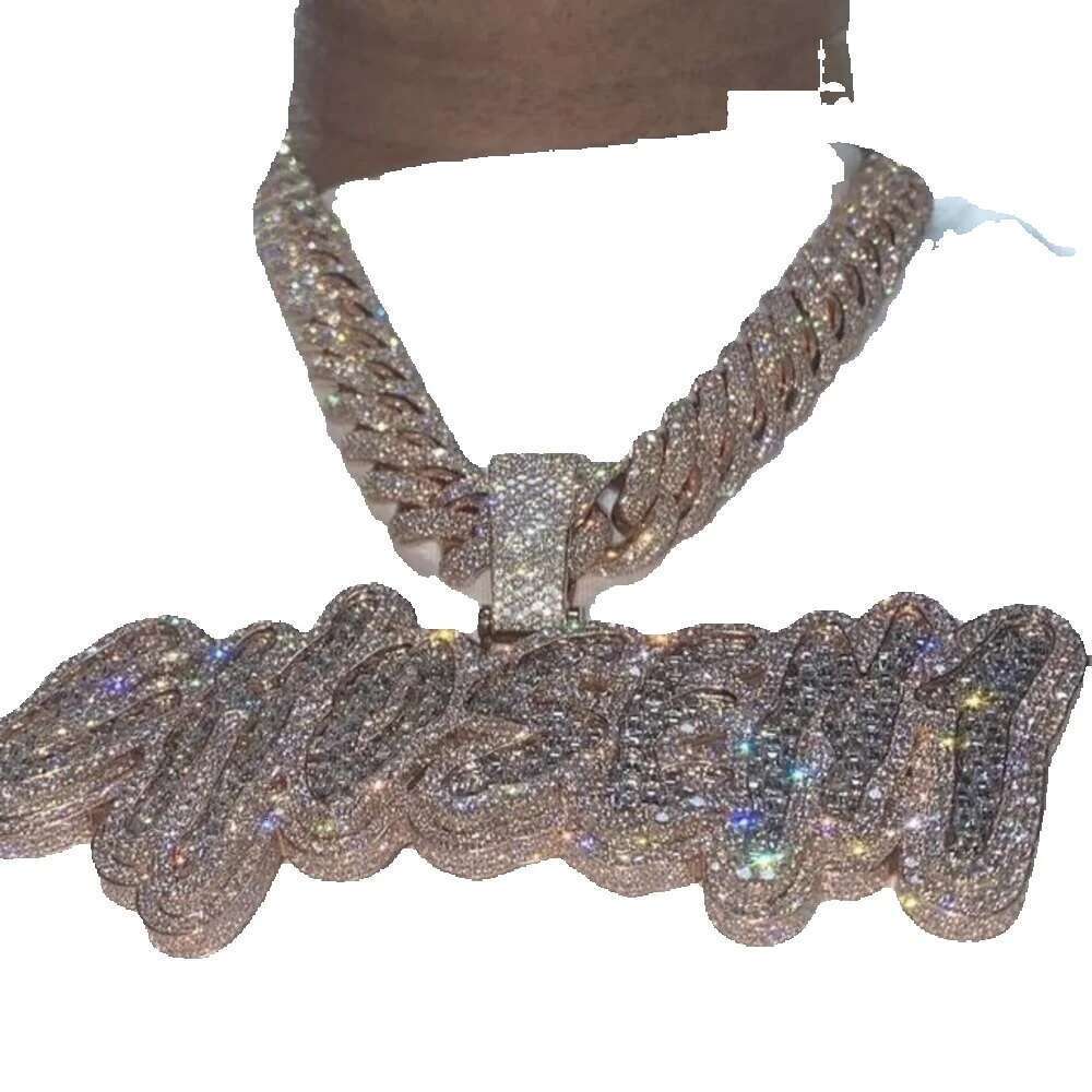 Premium Moissanite Vvs1 Hip Hop Cuban Link Chain Pendant