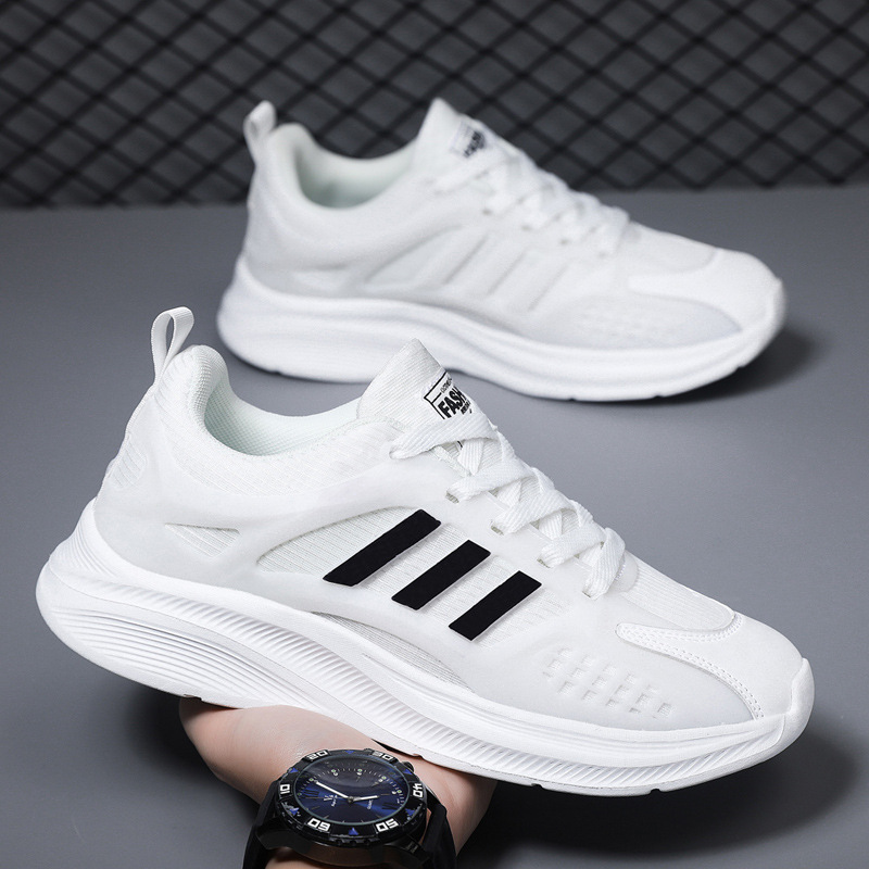 Fashion Lightweight Sports Shoes Men 2025 New Breathable Mesh Casual Running Shoes Soft Sole White Sneakers hot sale free shipping