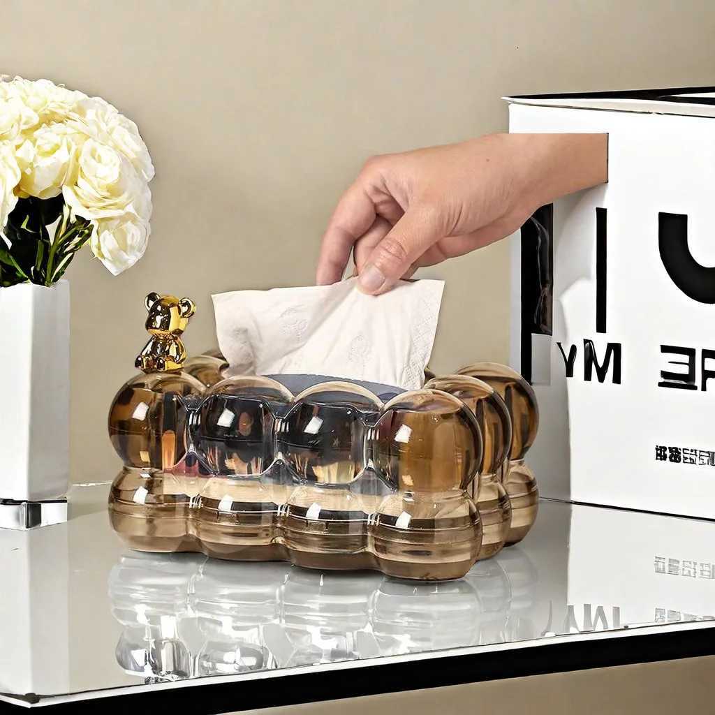Tissue Box Napkin Holder Dispenser Cover Desktop Facial Tissue Holder For Living Room Dining Room Household HomeM251124