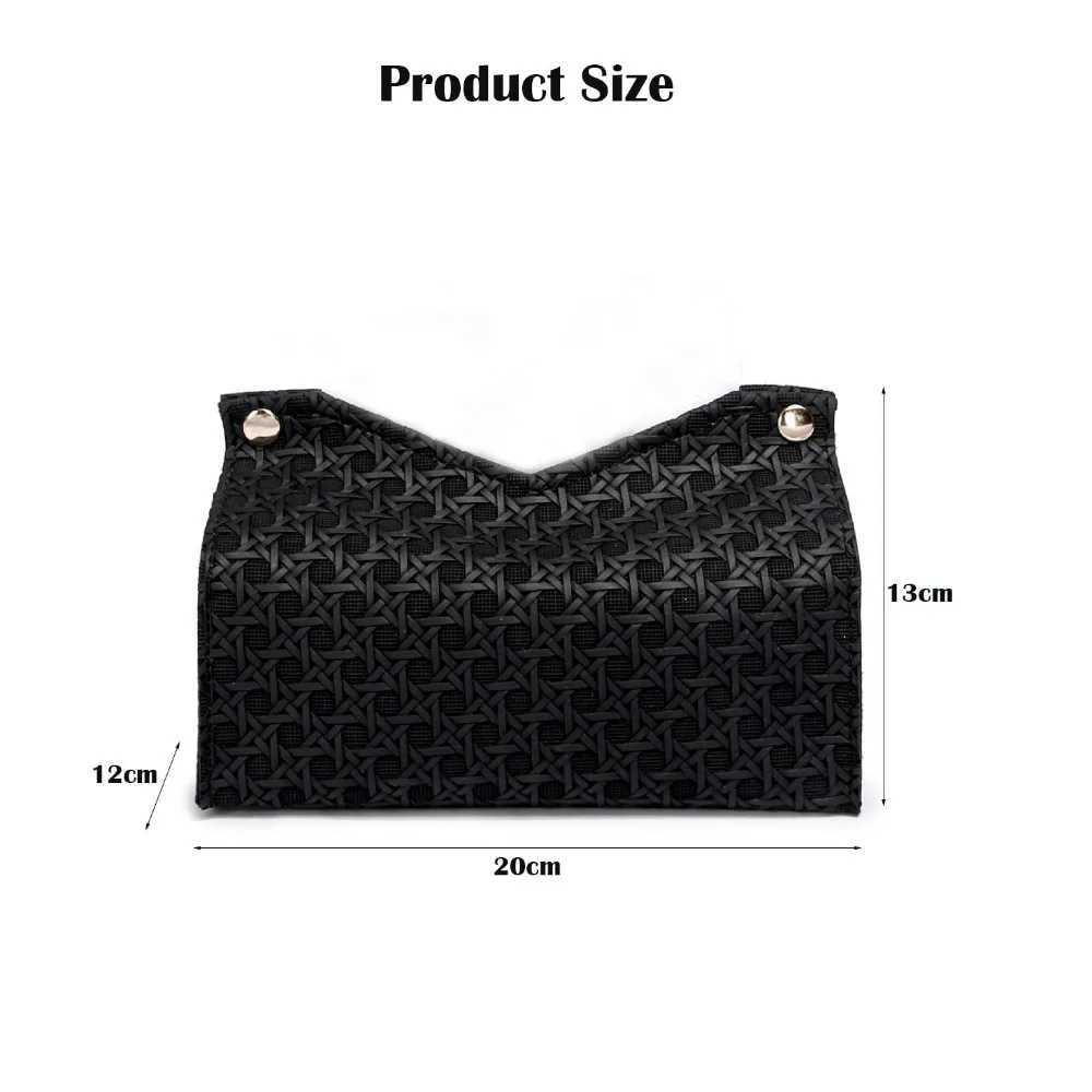 Decorative Rectangular Tissue Box-Case PU Leather Tissue Holder for Bathroom Modern Tissue Box Holder OfficeM251124