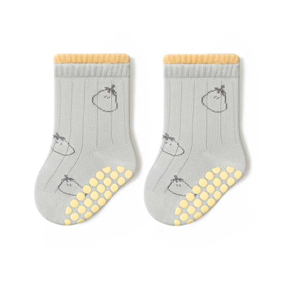 5 Pairs of Baby Floor Socks with Cartoon Animal Bear Pattern Adhesive Baby Walking Shoes with Soft Soles Indoor NonSlipS ocksf orB oysa ndG irlsJ G251