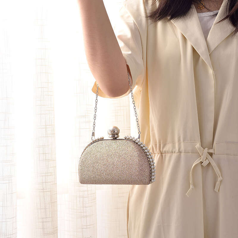 Dinner Bag New Women S Pearl Banquet Trendy And Versatile Instagram Chain Shell Handheld Bag For Women KQ