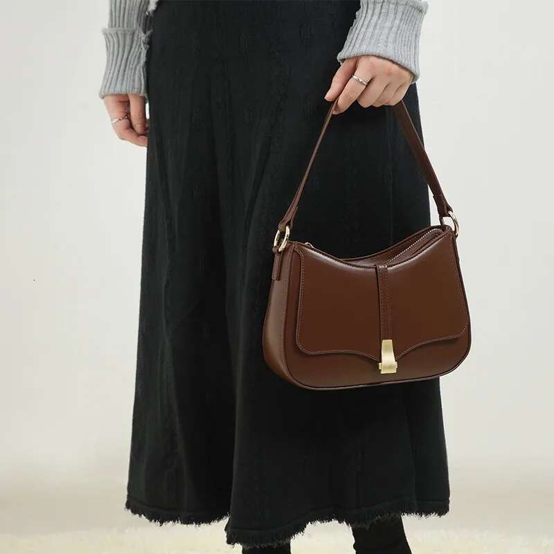 Matte Napa Pattern Niche Fashion Retro Shoulder Fashionable French Stick Armpit Bag Women's Handbag