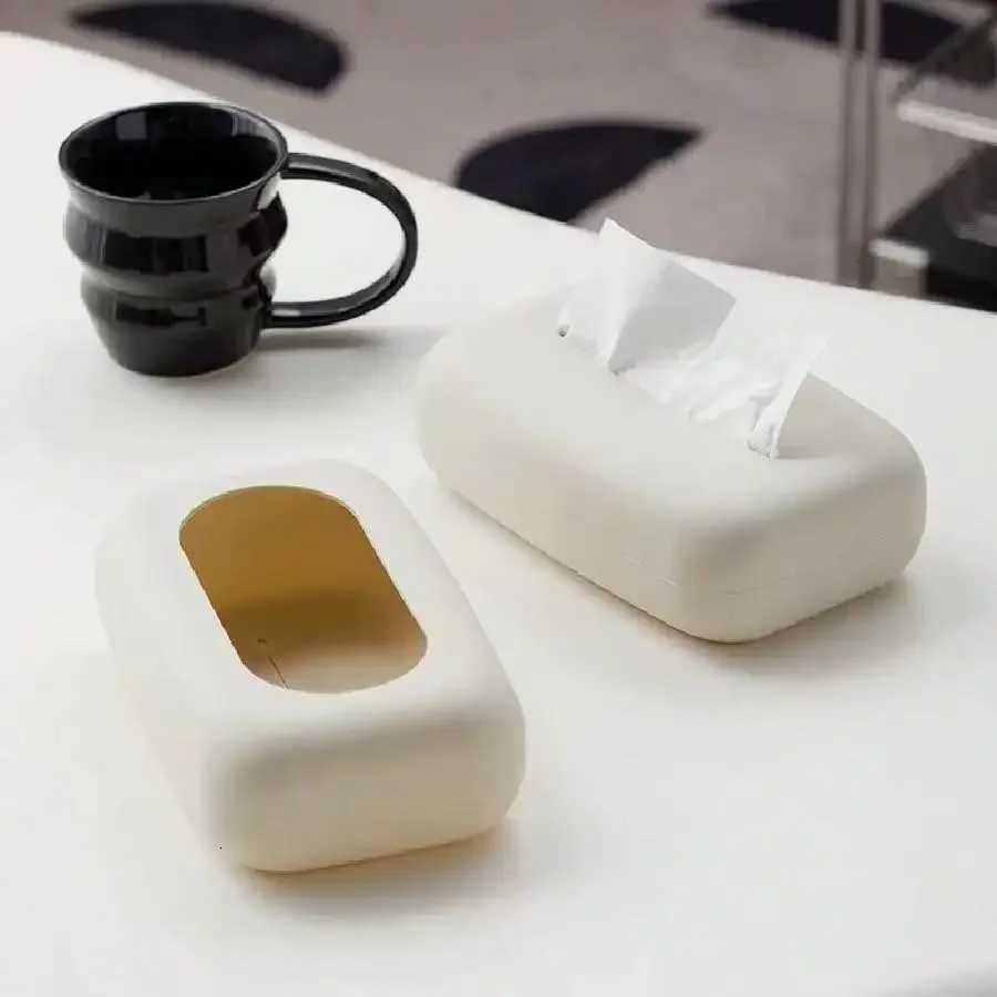 Light Luxury Tissue Box Soft Waterproof Tissue Box Cover Silicone Reusable Wet Wipe Box Holder Bathroom Kitchen Paper HolderM251124