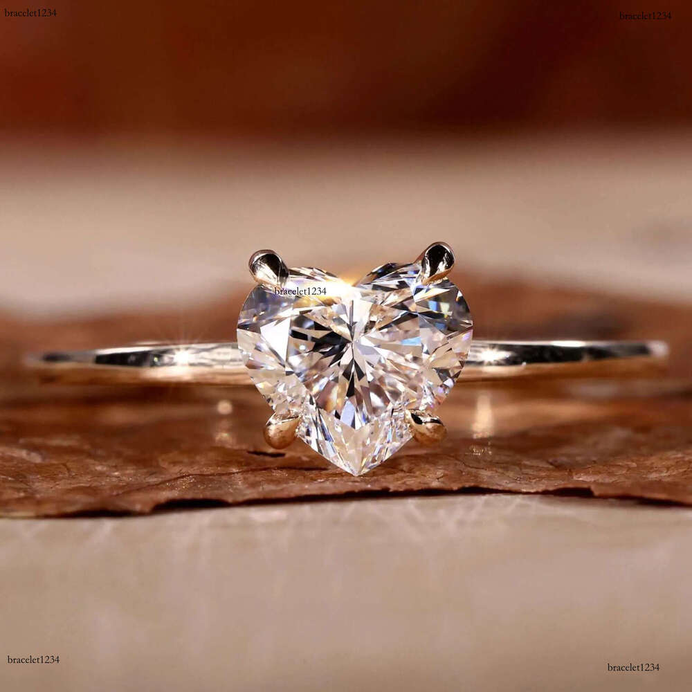 Wholesale 10K 14K Solid Vvs Moissanite Engagement Rings Women Sier Dia Emerald Radiant Oval Cut Gold Ring