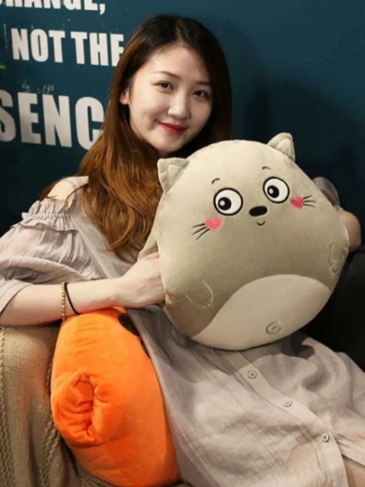 3 In1 Stuffed Hand Warmer Bag Animal Pillow Blanket Cute Cushion Blanket Home Car Travel Pillow for CHIldren Girl Gift G251124