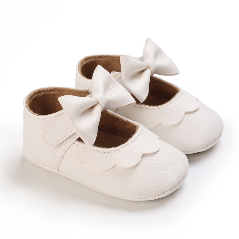 Infant Bowknot Soft Sole Crib Shoes Toddler Princess Baby Little Girl Shoes Kidszworld for Newborn 0-18M Months K0448