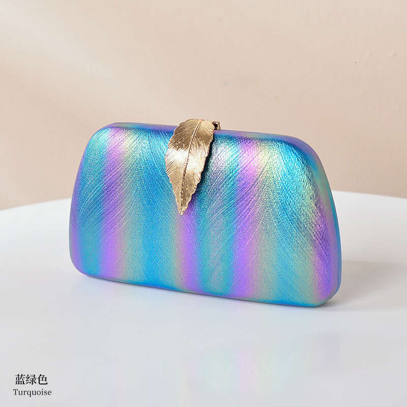 Dinner Bag Korean Version Of Fashionable And Creative Leaf Dinner For Girls Mobile Phone Disassembly Chain Gradient New Handheld Banquet Bag KQ