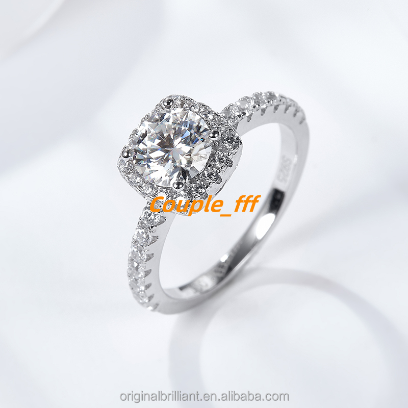 Starsgem Women Jewelry 0.5CT 1.0CT 2.0CT 3.0CT D VVS Moissanite S925 Sterling Silver Engagement Ring