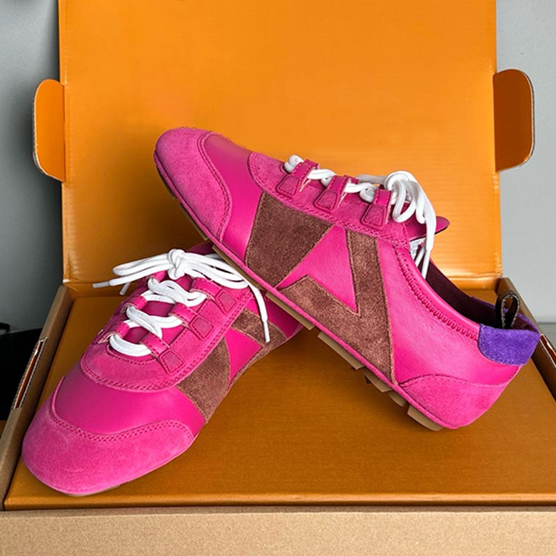 Designer Women Low Top Ballet Sneakerina Sneakers 2025 New Men Sports Rubber Sole Breathable Suede Upper Outdoo lvs louievuitton louis vuittons vuittonshoe ZKQU