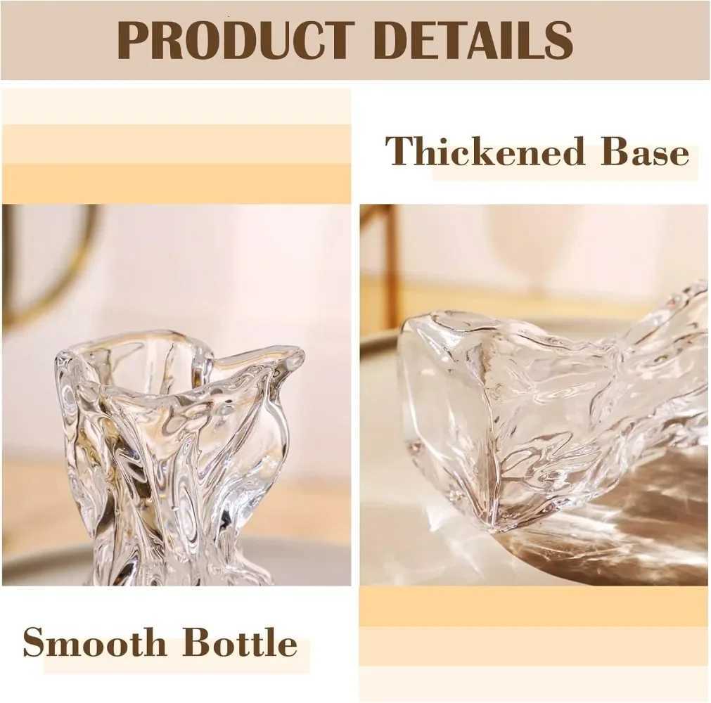 6 inch small glass vase irregular transparent vase suitable for center table interior table decoration modern art deco vase C251124