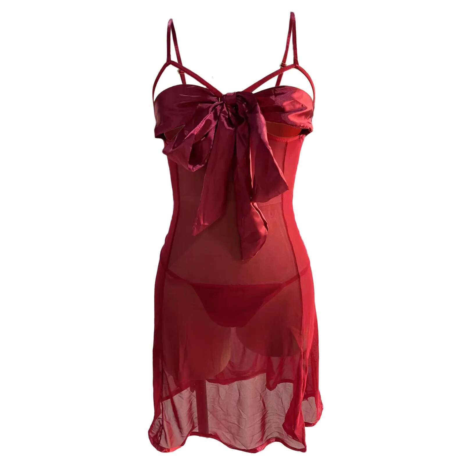 Dongdumaoyi Bow Babydoll Dress Porn Erotic With Thong Sexy Gerie Cosplay Costumes Sleepwear Underwear Lenceria Women S Tight Underwear