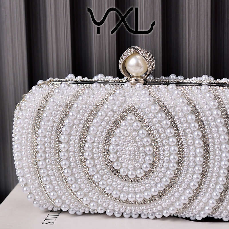 Dinner Bag New Pearl Women S Fashion Wedding Bag White Cheongsam Handbag KQ
