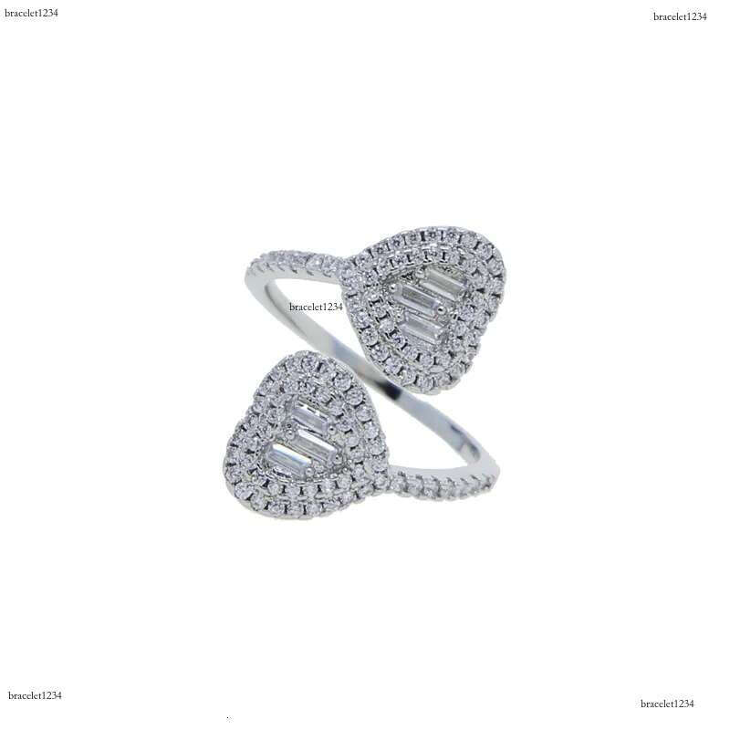 Luxury designer Ice out VVS Moissanite Ring Ladies Ladies Wedding Ring Jewelry Gold Plated Rose Free shipping