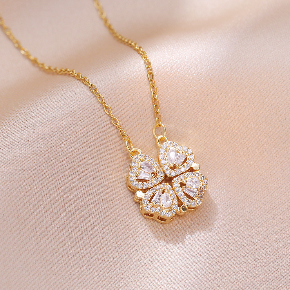 INS moissanite chain designer necklace designer necklace for woman diamond chain luxury jewelry women mens necklace heart linked to heart Foldable cla - view 9