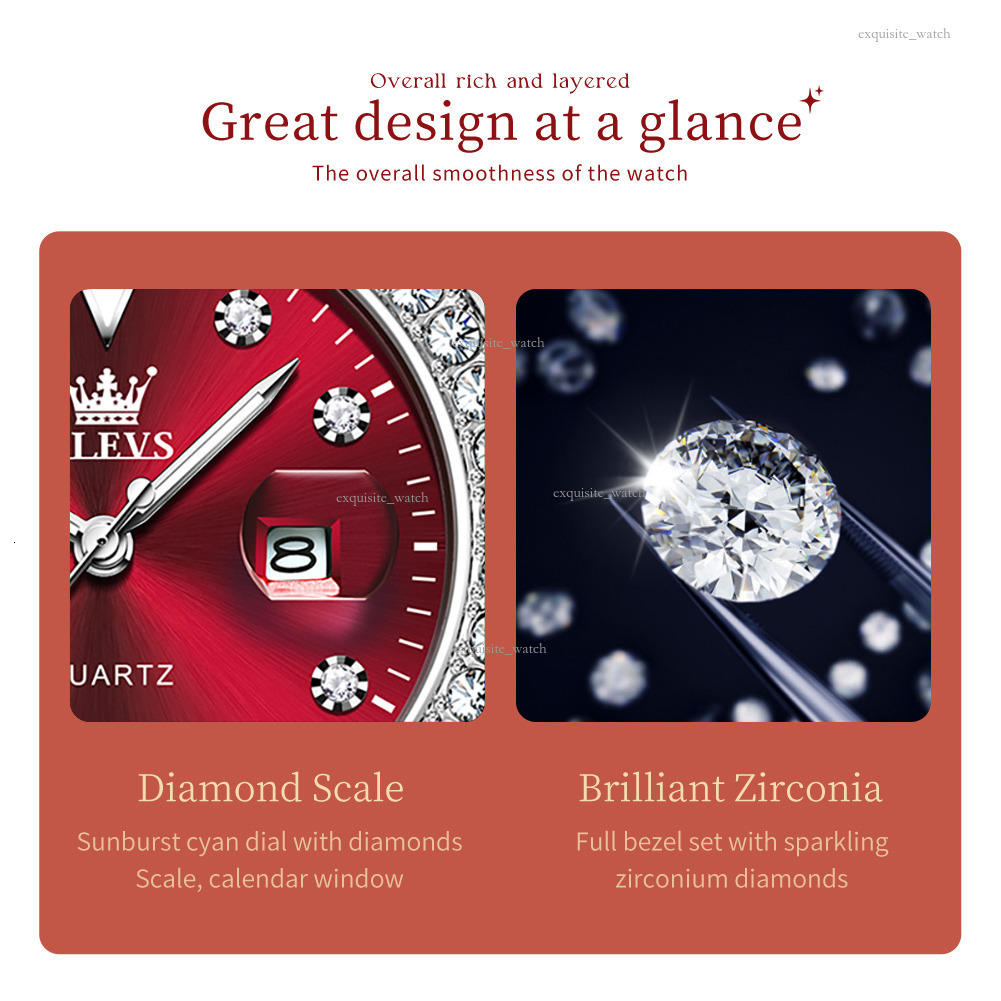 OLEVS Luxury Outdoor Dropshipping Diamond-encrusted Best-selling Submarine Quartz Watch Women's Watch Designer Watch Free Delivery Wholesale