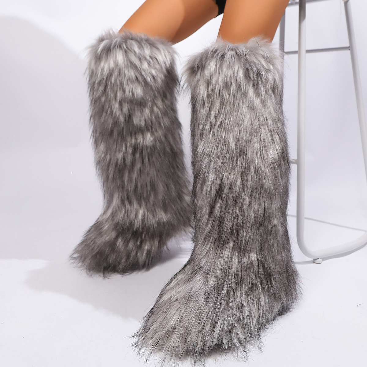 Long boots winter women's designer shoes fashionable and comfortable long tube Christmas gift snow boots high heels - view 5