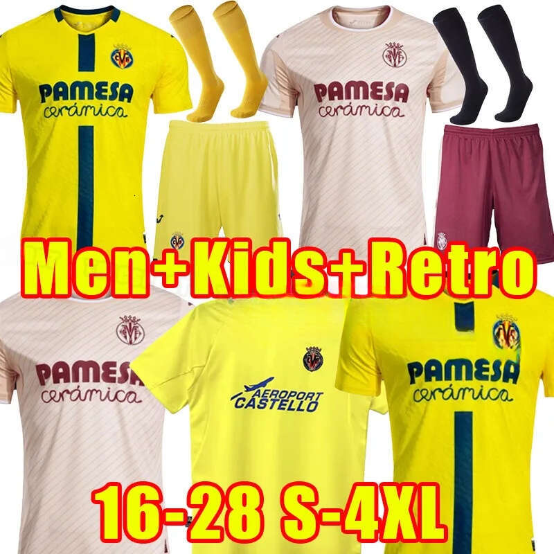 3XL 4XL 25 26 Villarreal CF S.CAZORLA Soccer Jerseys 2025 2026 GERARO CHUKWUEZE third Shirt PACO ALCACER MOI GOMEZ Football uniform AWAY Men Kids Retro 2005
