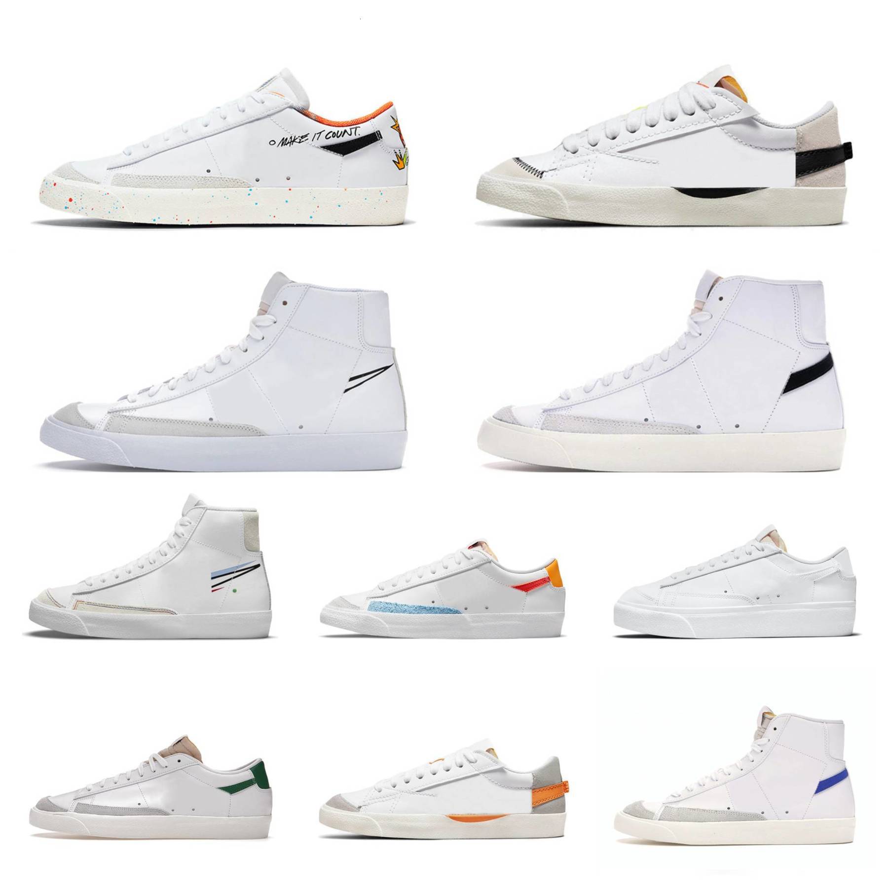 Trainers Blazers Outdoor Sneakers Classic Vintage Men Women Jumbo Red Black White Pine Green High Mid Jogging Casual Shoes Summit Arctic Punch Sail Gum Platform Shoe